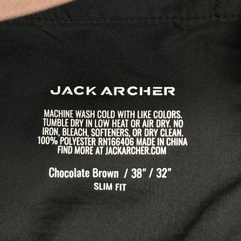 Jack Archer Slim Fit Pants Mens 38x29 (Hemmed) Chocolate Brown Tech Chino Casual